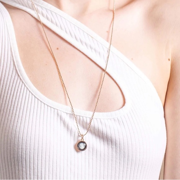 Moon Glow Mini Gold Simplicity Necklace & Bead Chain - Picture 3 of 8